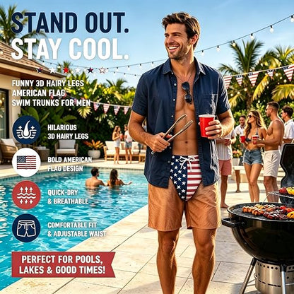 Patriot Cheeks™ Swim Trunks